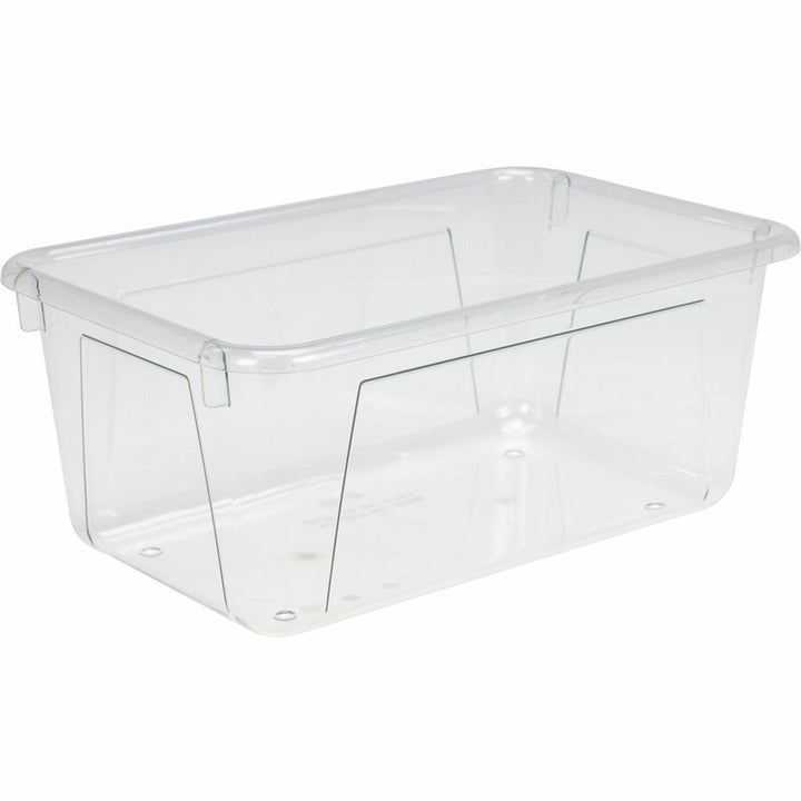 Image of Storex 62464U05C Crystal Clear Cubby Bin, 5.18" H x 7.80" W x 12.09" Length, Clear, 5 / Carton