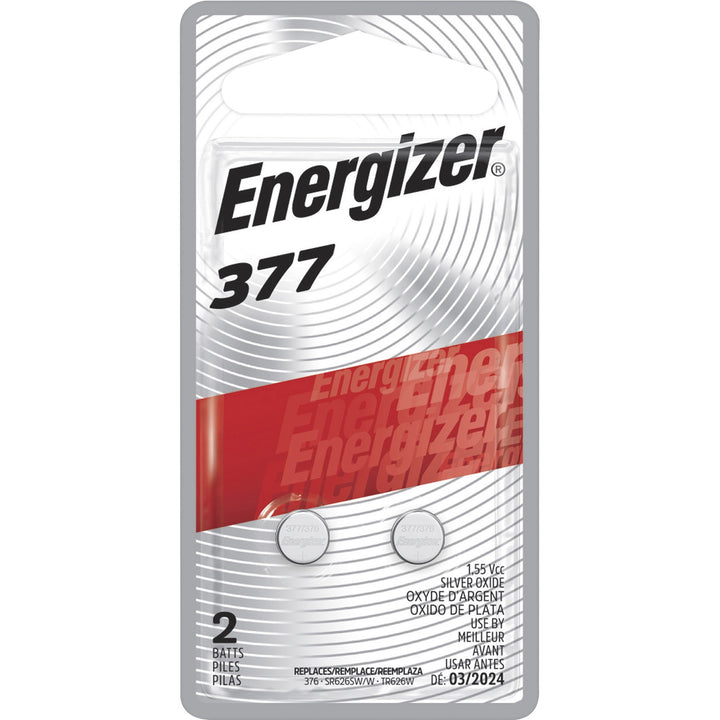 Image of Eveready® Miniature Batteries,377 Cell Size,1.55Volt,2/PK,72PK/CT,SR