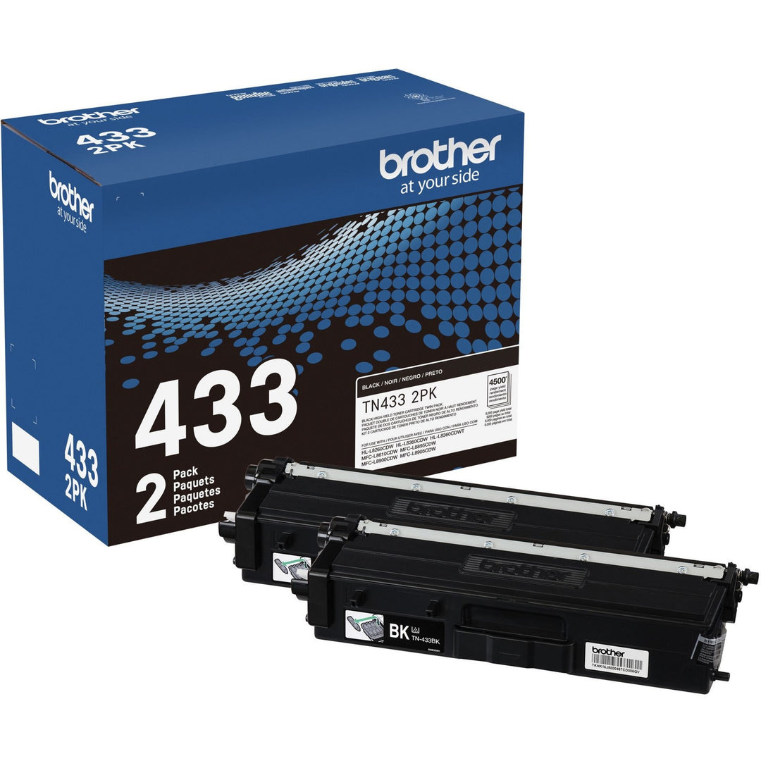 Image of Brother TN-433 TN433 Original Toner Cartridge, 4500 Pages Black (Per Cartridge), 1 Box