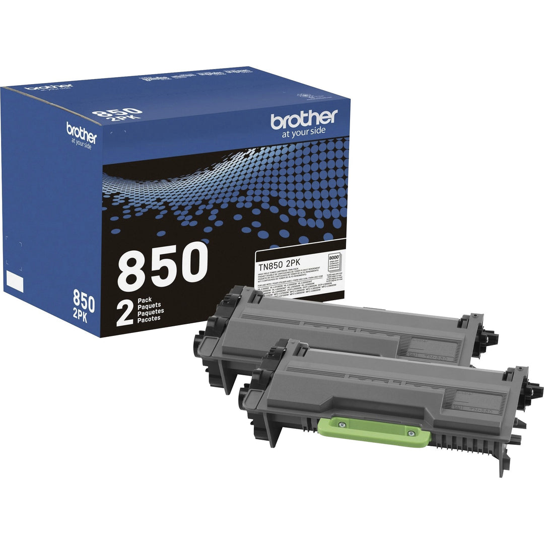 Image of Brother TN-850 TN850 High-Yield Toner Cartridge, 8000 Pages Black (Per Cartridge), 1 Box