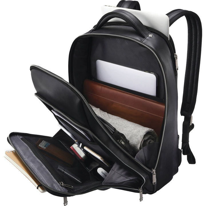 Image of Samsonite® Backpack, Leather, 5-1/2"Wx12"Lx18"H, Black