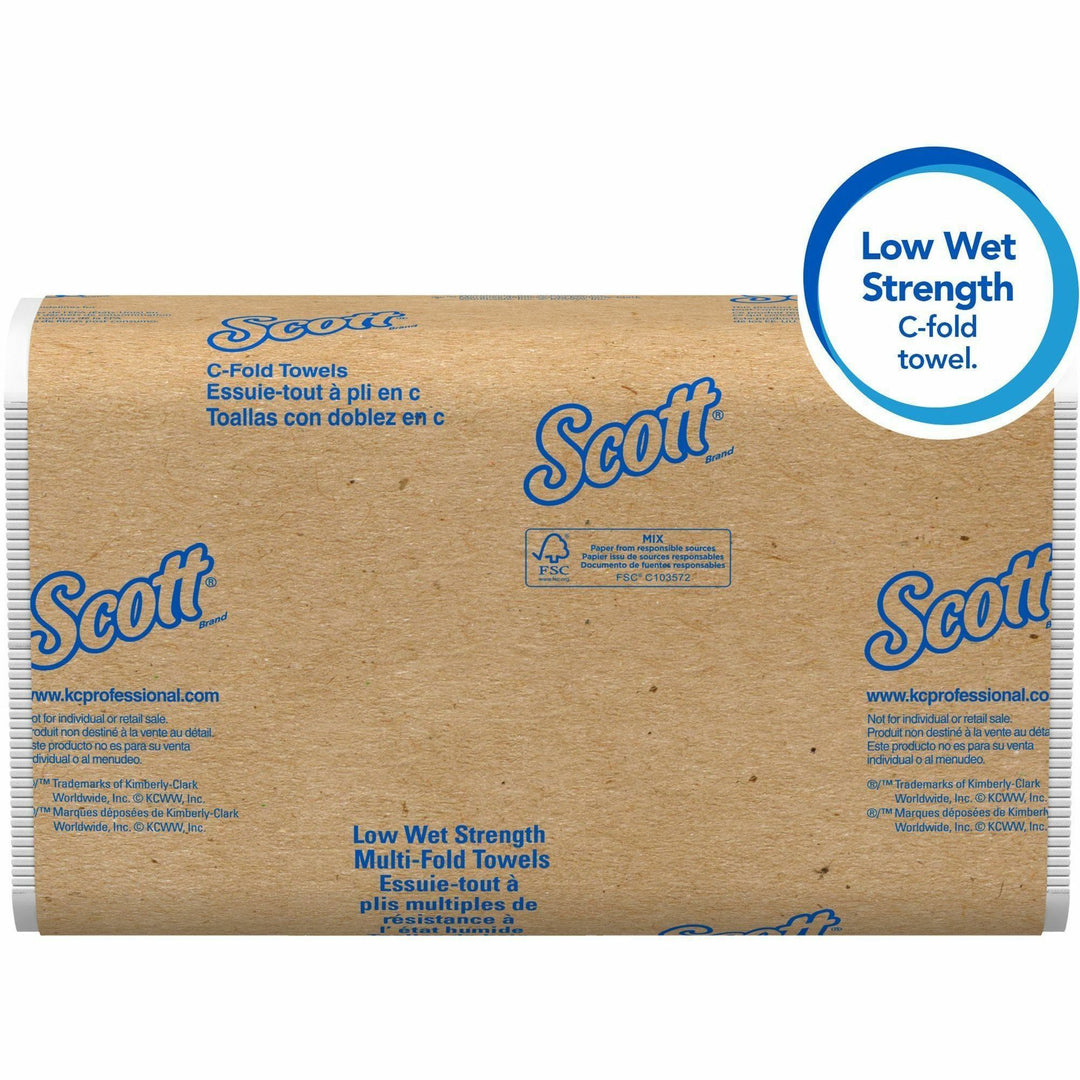 Image of Kimberly-Clark Professional Towels,C-Fold,Low Wet Strength,10.1"x13.15",200/PK,12/CT,WE