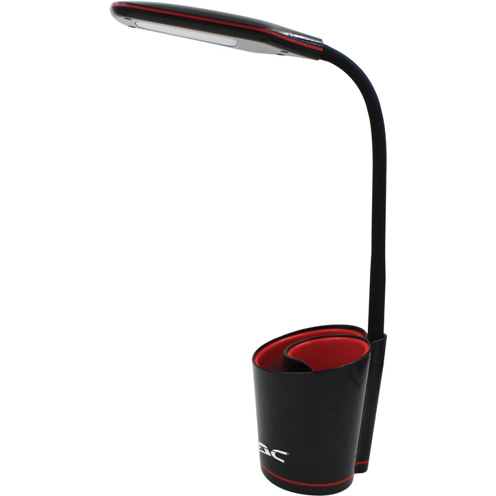 Image of Data Accessories Company Desk Lamp, LED, 5.5-Watt, 16"H, Black/Red