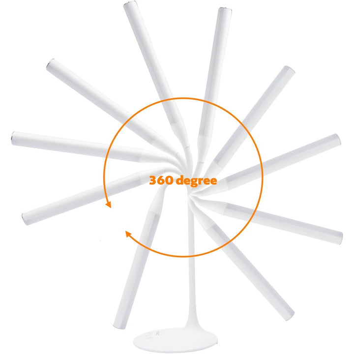 Image of Data Accessories Company Desk Lamp,w/11-1/2" Head,LED,6-Watt,6-3/4"Dia Base,15"H,WE