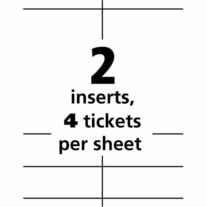 Image of Avery® 8521 Vertical Name Badges with Tickets Kit for Laser and Inkjet Printers, 4-1/4" x 6", PVC Plastic, White, 1 Box