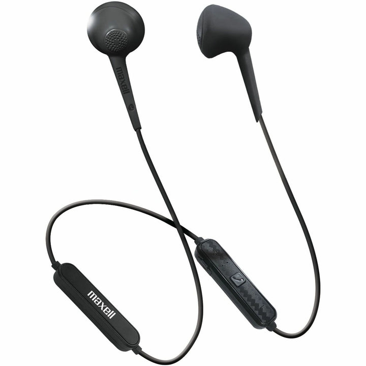 Image of Maxell® Earbuds, Wireless, w/ Mic, 1-1/4"Wx3-1/2"Lx6-1/2"H, Black