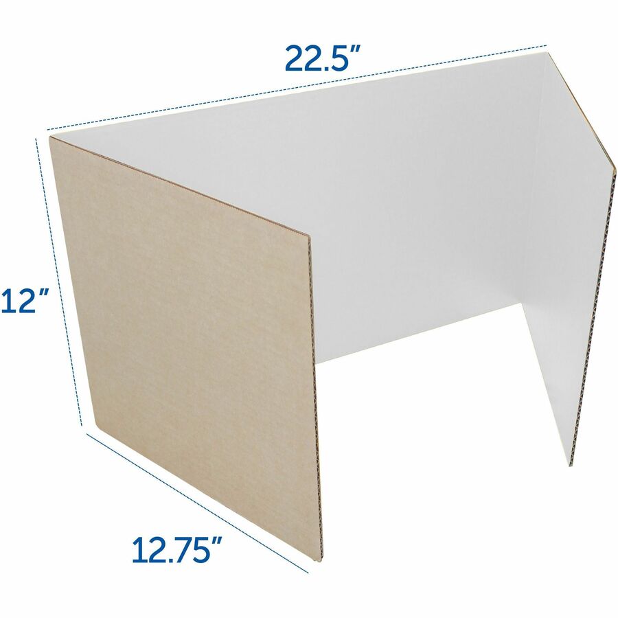 Image of Flipside Sturdy Carrel w/Corrugated, 12"X48", 24/PK, WE