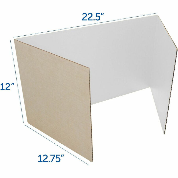 Image of Flipside Sturdy Carrel w/Corrugated, 12"X48", 24/PK, WE