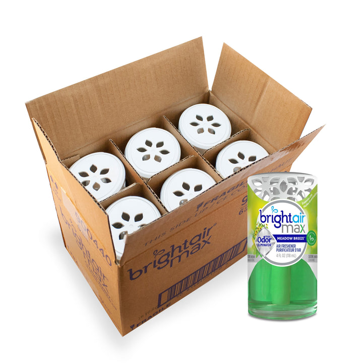 Image of BRIGHT Air® Air Freshener, Meadow Breeze, 4 oz, 6/CT, Green