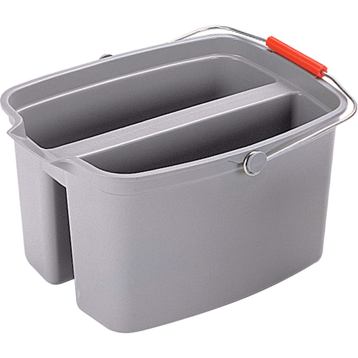 Image of Rubbermaid Commercial Products Utility Pail,Double,19-Qrt,18-1/8"x10-1/8"x17-3/4",6/CT,GY