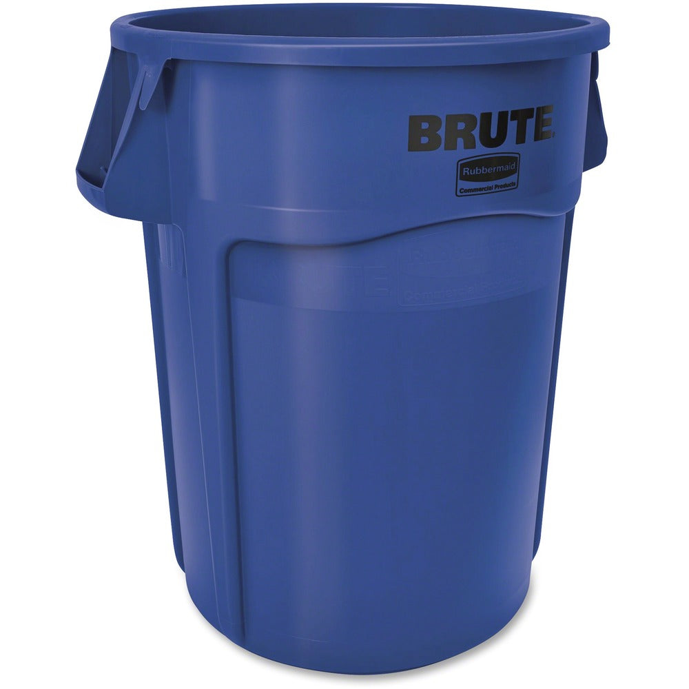 Image of Rubbermaid Commercial Products Waste Container, Brute, w/Handles, 44 Gallon, 4/CT, Blue