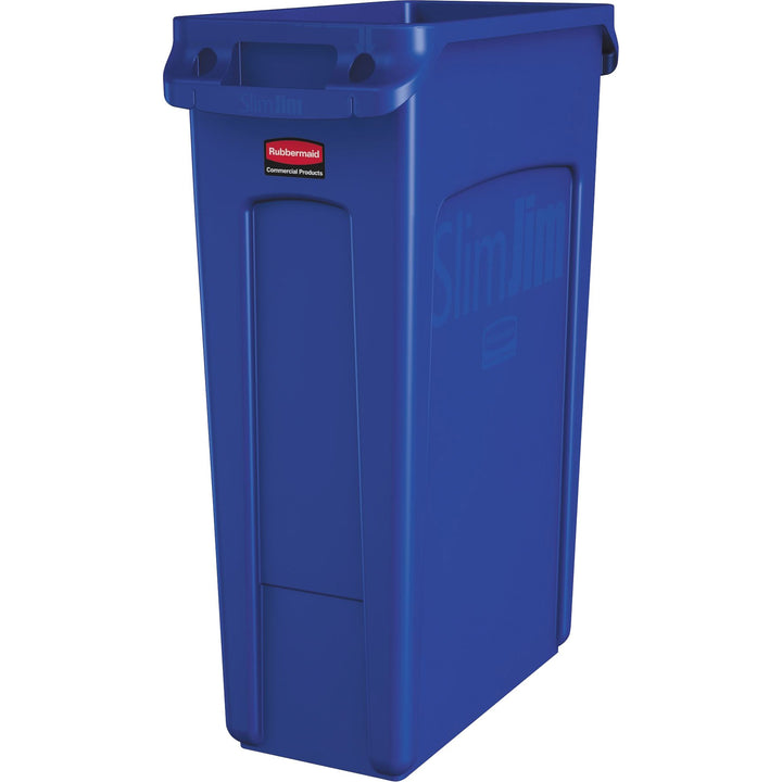 Image of Rubbermaid Commercial Products Waste Container,Slim Jim,Vented,23 Gal,22"x11"x30",4/CT,BE
