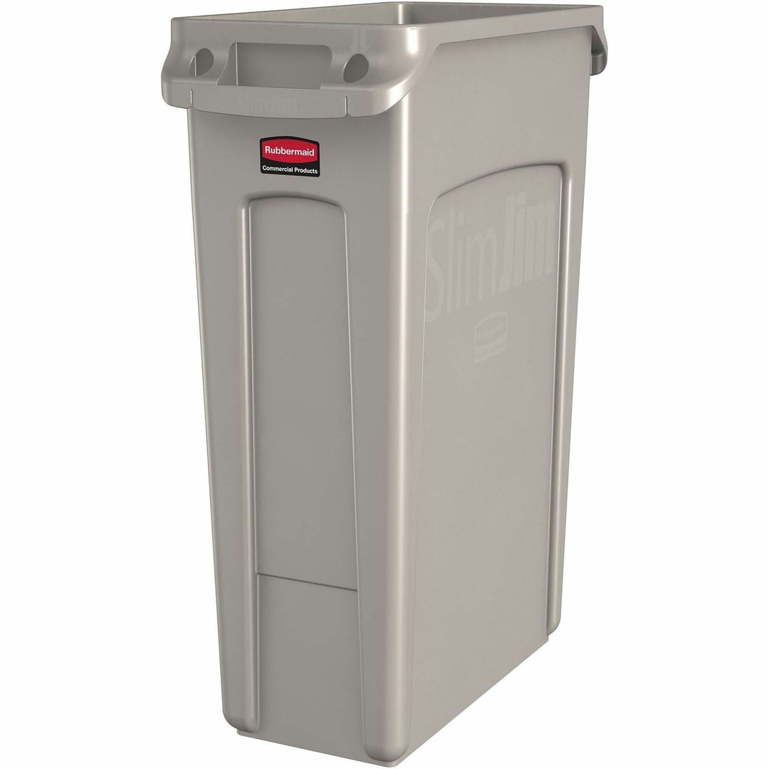 Image of Rubbermaid Commercial Products Waste Container,Slim Jim,Vented,23 Gal,22"x11"x30",4/CT,BG