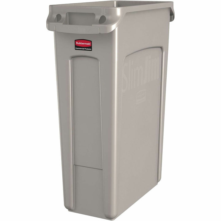 Image of Rubbermaid Commercial Products Waste Container,Slim Jim,Vented,23 Gal,22"x11"x30",4/CT,BG