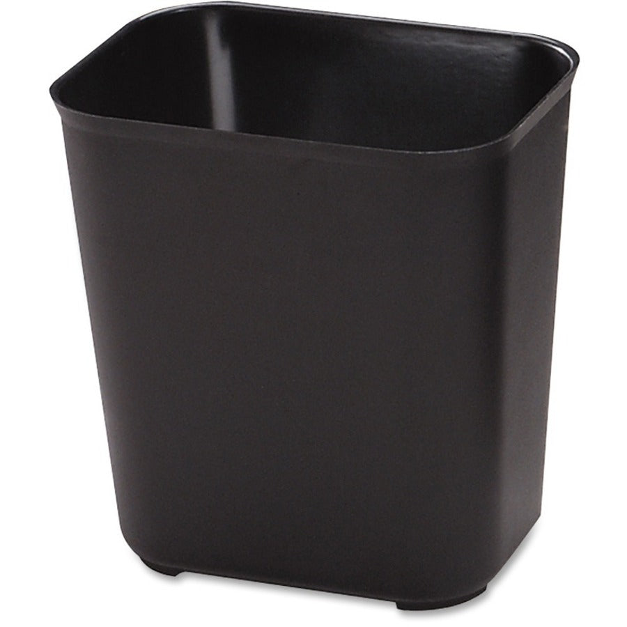 Image of Rubbermaid Commercial Products Wastebasket,Fire-Resist,28Qt,14-1/2"x10-1/2"x15-1/2",6/CT,BK