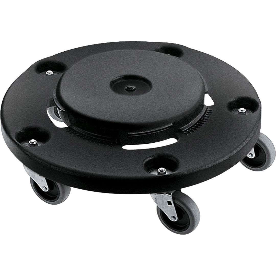 Image of Rubbermaid Commercial Products Brute Round Dolly, 350 Lb. Load Cap, 2/CT, Black