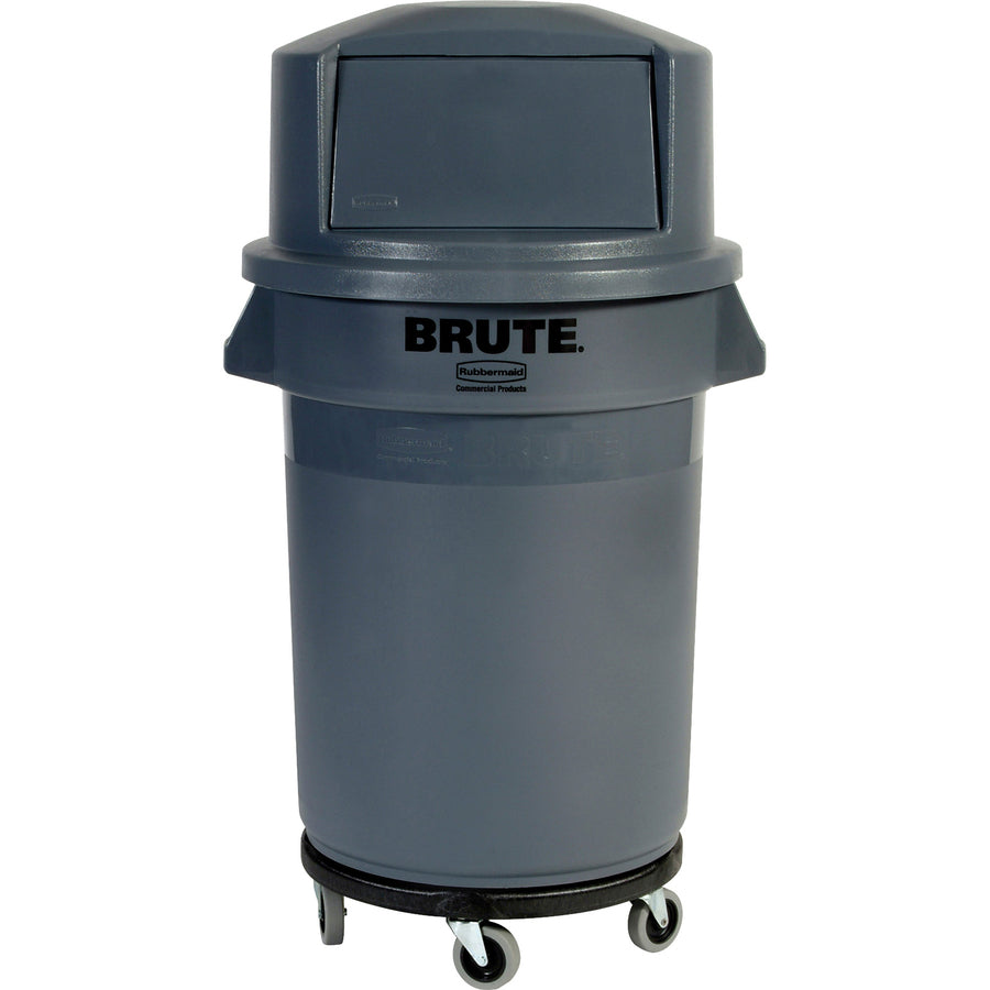 Image of Rubbermaid Commercial Products Brute Round Dolly, 350 Lb. Load Cap, 2/CT, Black