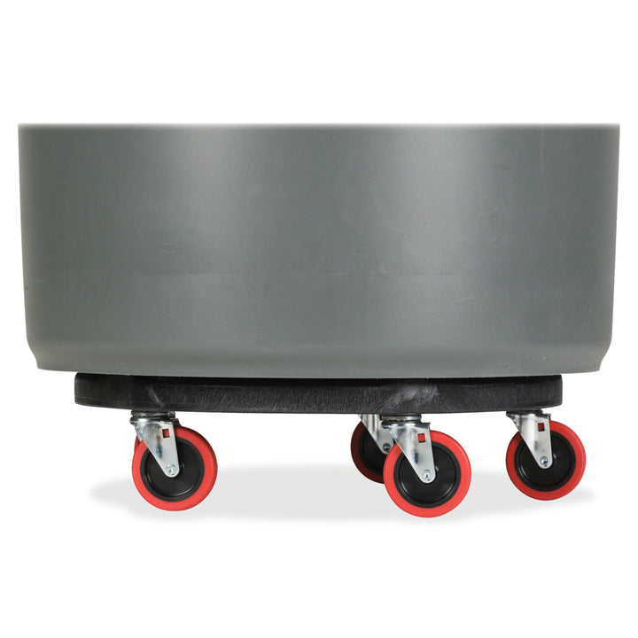 Image of Rubbermaid Commercial Products Quiet Dolly, 250 Lb Cap, 18-1/4" Dia, 6-5/8"H, 2/CT, Black