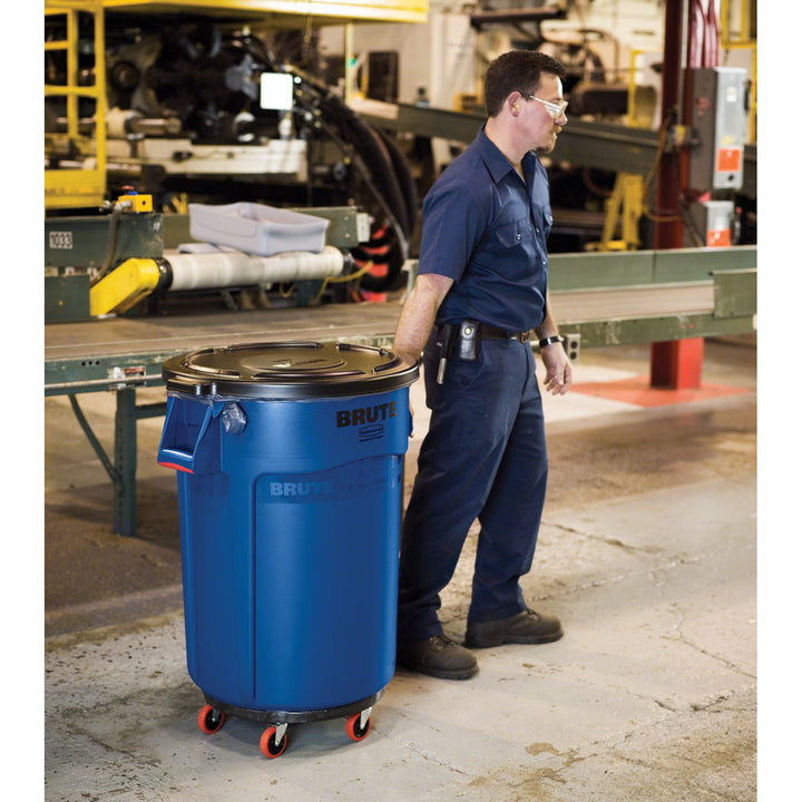 Image of Rubbermaid Commercial Products Quiet Dolly, 250 Lb Cap, 18-1/4" Dia, 6-5/8"H, 2/CT, Black