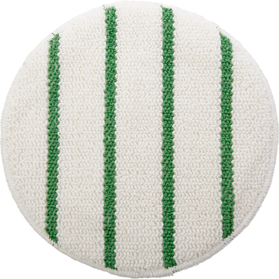 Image of Rubbermaid Commercial Products Carpet Bonnet,w/Scrub Stripes,LowProfile,19"Dia,5/CT,WE/GN