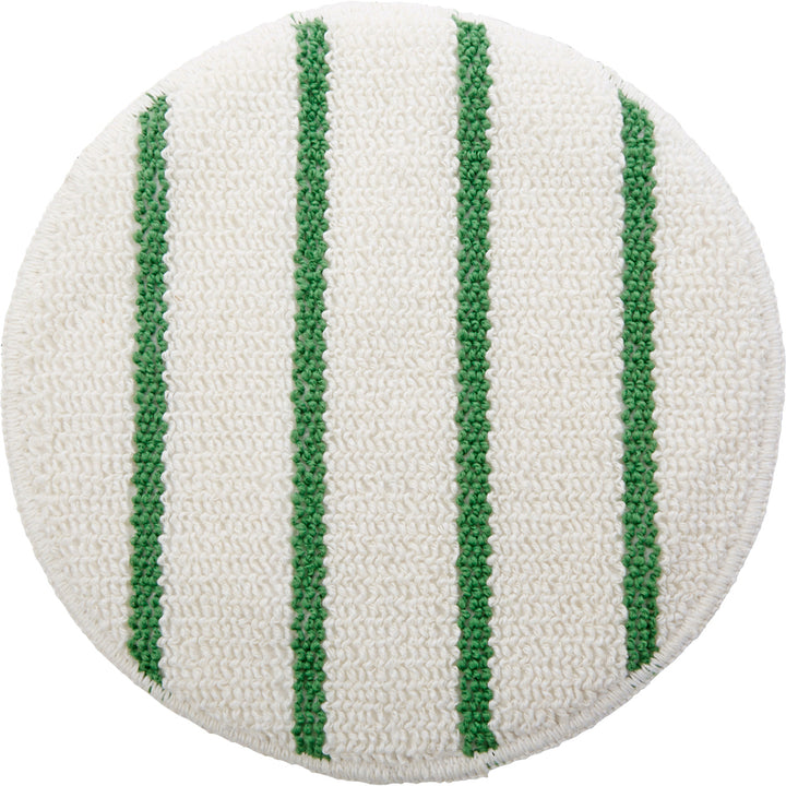 Image of Rubbermaid Commercial Products Carpet Bonnet,w/Scrub Stripes,LowProfile,19"Dia,5/CT,WE/GN