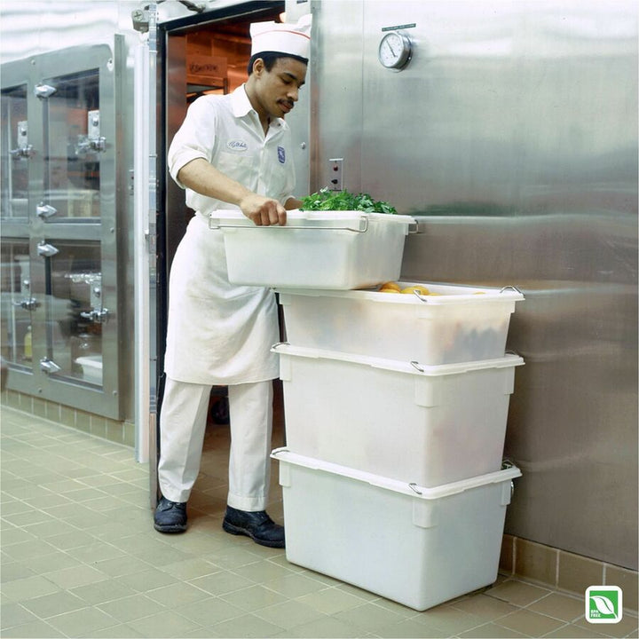 Image of Rubbermaid Commercial Products Food Box, No Lid, Poly, 21.5 Gallon, 26"x18"x15", 6/CT, CL
