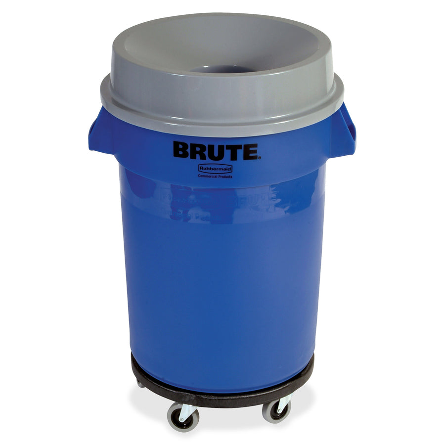 Image of Rubbermaid Commercial Products Lid, f/32-gallon Brute, Funnel, 22-3/10"Dia x 5"H, 4/CT, GY