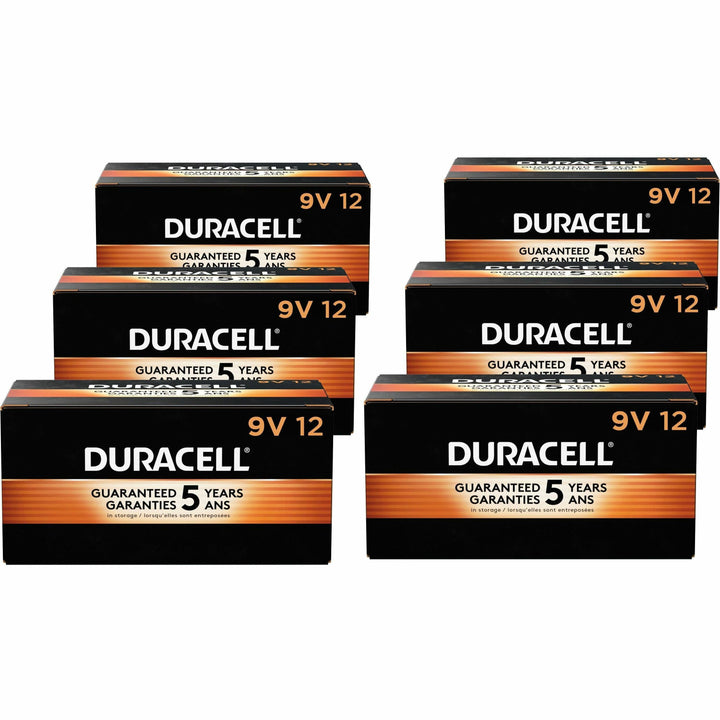 Image of Duracell® Alkaline Batteries, 9V, Coppertop, 72/CT, Black