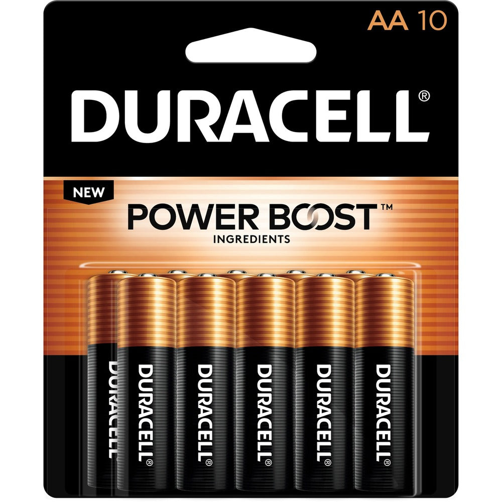 Image of Duracell® Batteries,AA,Coppertop,Alkaline,10/PK,48PK/CT,Gold/Black