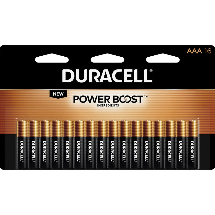Image of Duracell® Batteries, AAA, Alkaline, 16/PK, 20PK/CT, Gold/Black