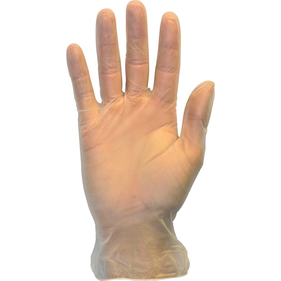 Image of The Safety Zone Gloves,Powder-free,Vinyl,9-1/4"L,Large,100/BX,10BX/CT,CL