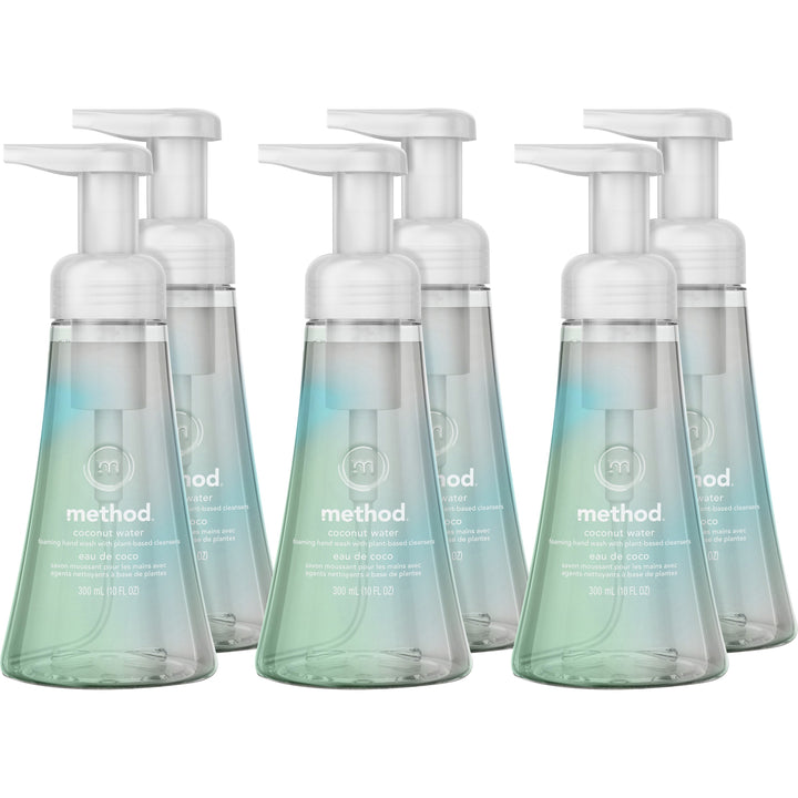 Image of Method® Handwash, Foam, Coconut Water, 10 fl oz, 6/CT, Clear