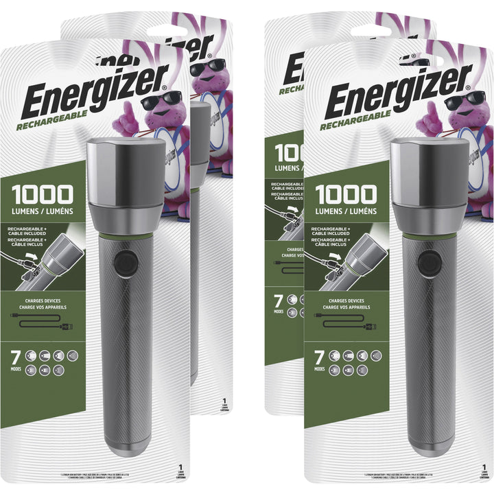 Image of Eveready® Flashlight, LED, Rechargeable, 1000 Lumens, 200m, 4/CT, SR