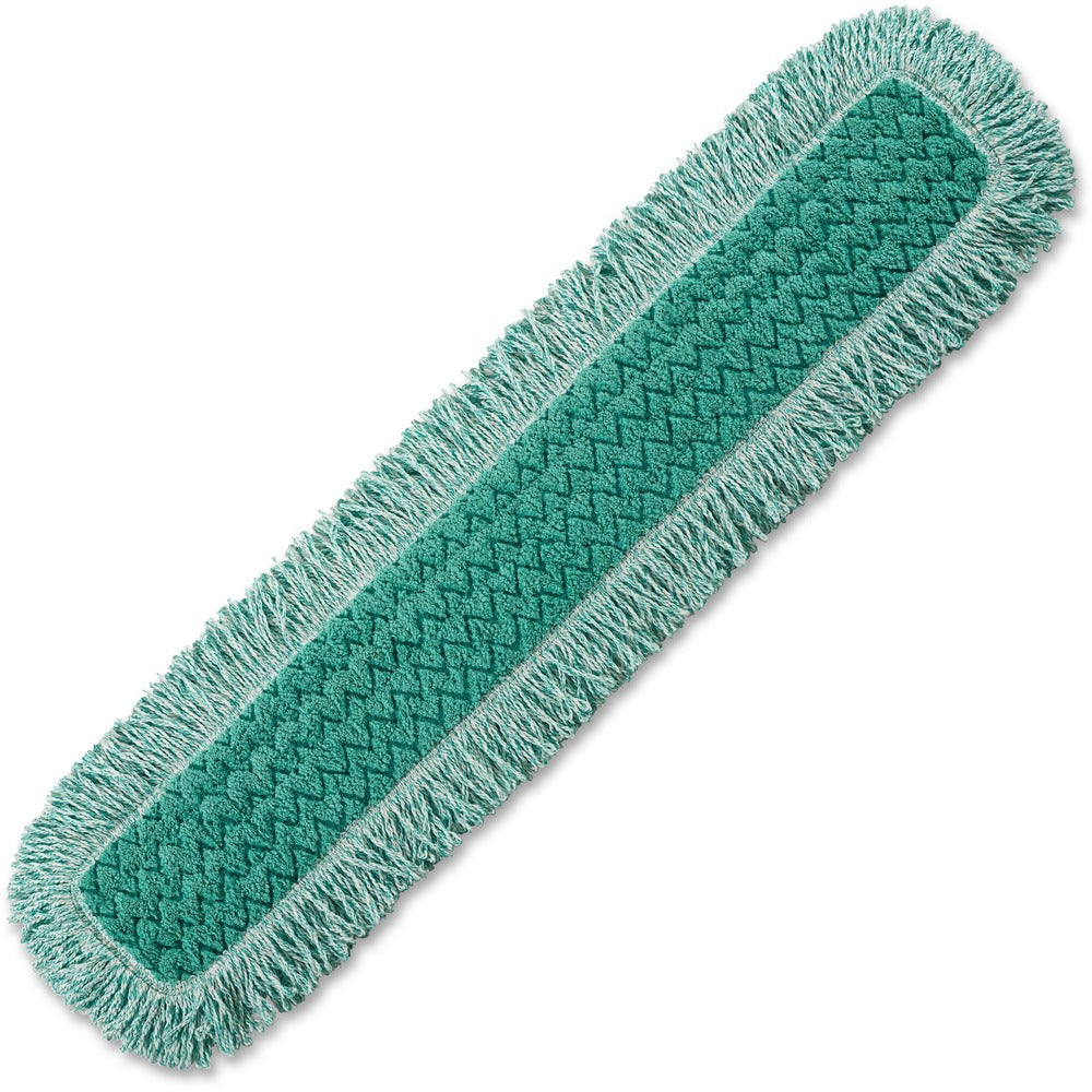 Image of Rubbermaid Commercial Products Dust Mop, Hygen, Microfiber, Fringed, 36", 6/CT, Green