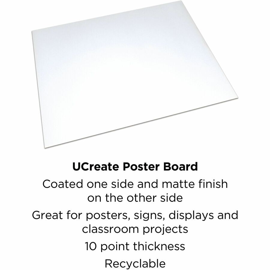 Image of Pacon® Poster Board, 22"Wx28"H, 50/CT, White