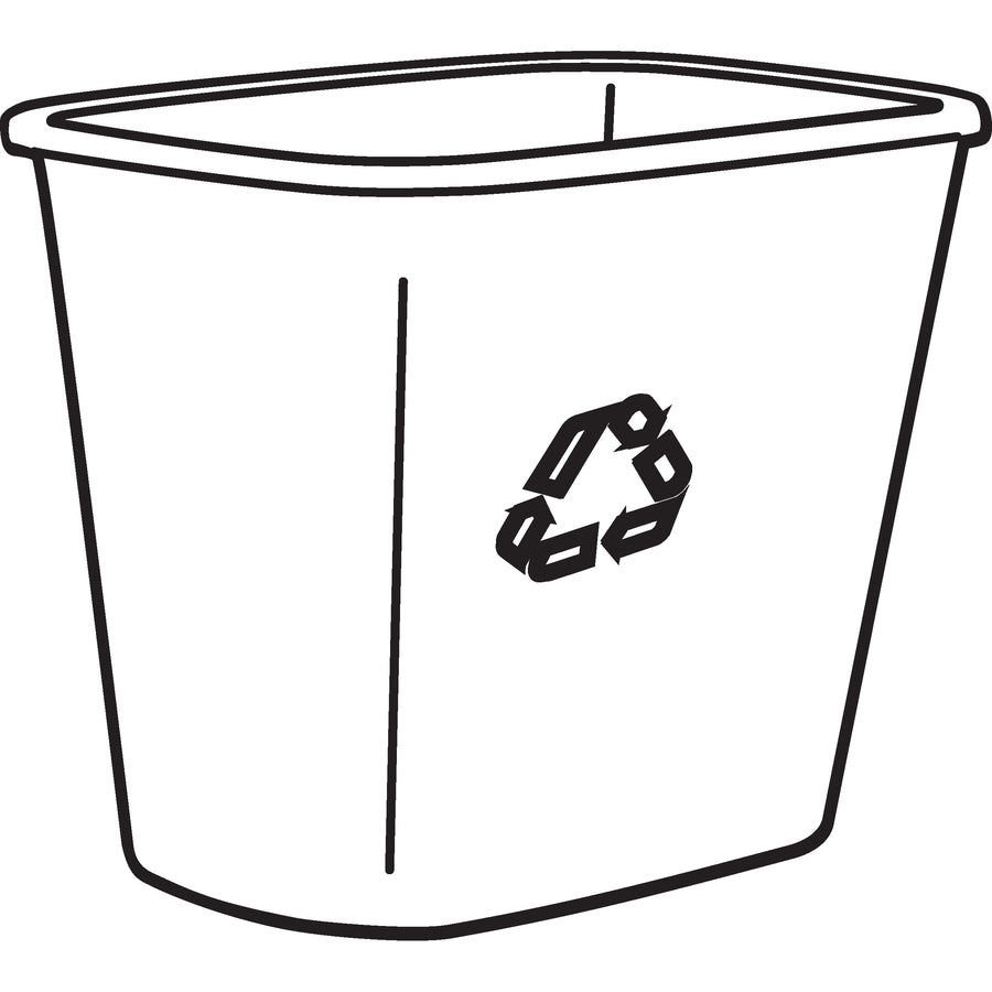 Image of Rubbermaid Commercial Products Recycling Container,13 Qrt,8-1/5"x11-2/5"x12-1/10",12/CT,BE