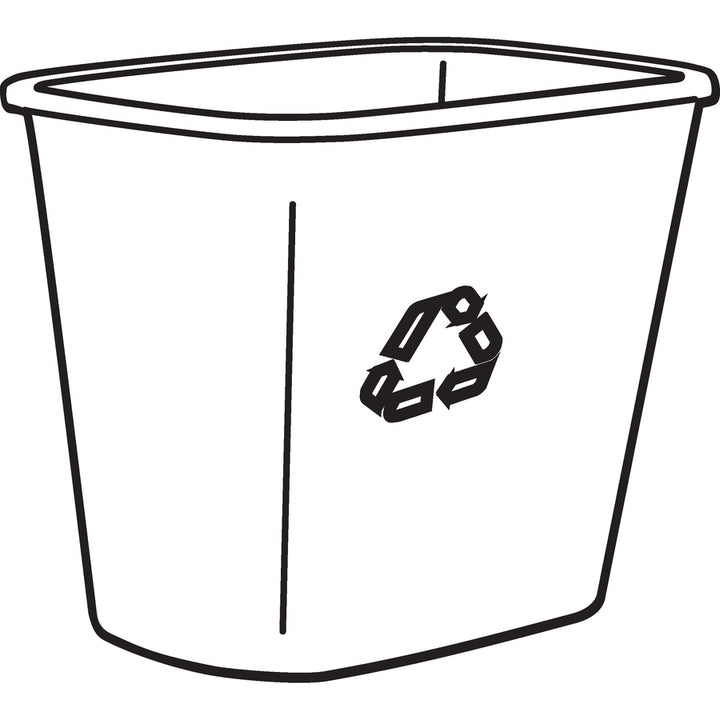 Image of Rubbermaid Commercial Products Recycling Container,13 Qrt,8-1/5"x11-2/5"x12-1/10",12/CT,BE