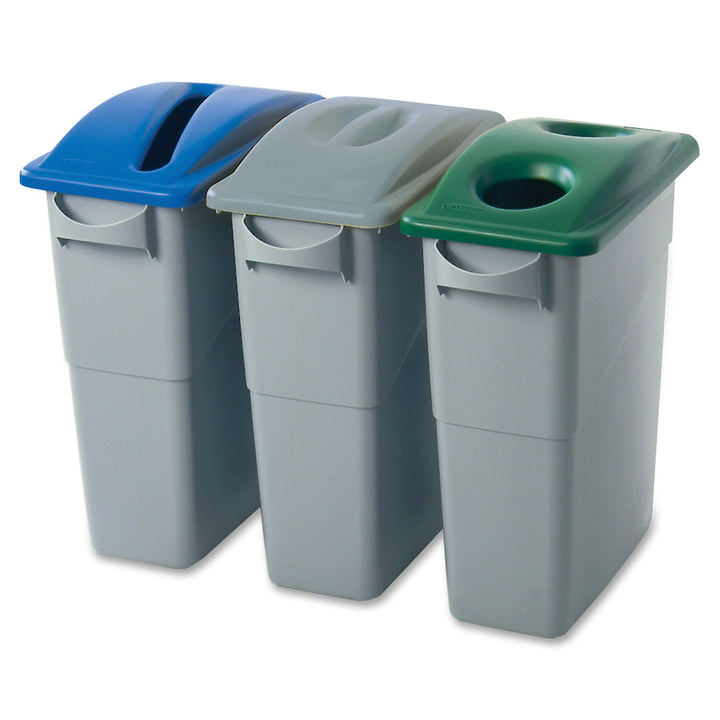 Image of Rubbermaid Commercial Products Slim Jim Bottle/Can Rec Top,11-1/3"x20-2/5'x2-4/5",4/CT,BE