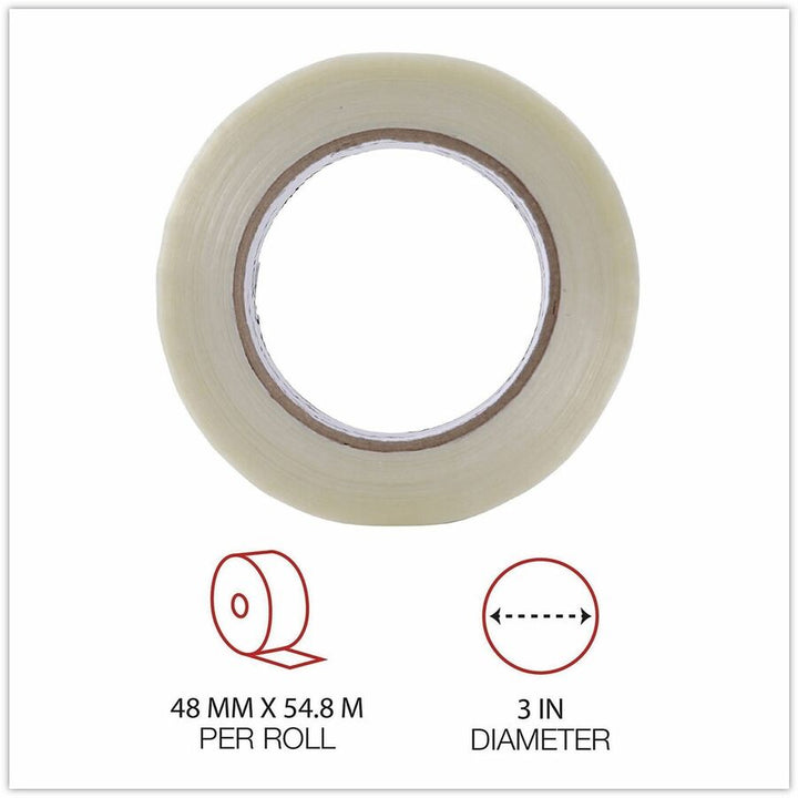 Image of Universal UNV30048 120# Utility Grade Filament Tape, 3" Core, 48 mm x 54.8 m, Clear