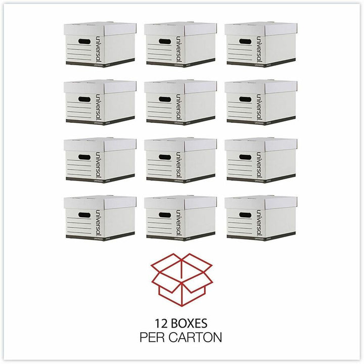 Image of Universal® Professional-Grade Heavy-Duty Storage Boxes, Letter/legal Files, White, 12/carton