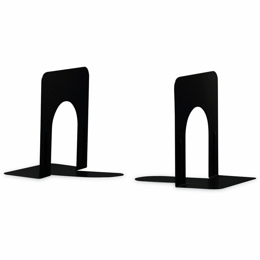 Image of Universal UNV54051 Economy Bookends, 4.75 x 5.25 x 5, Heavy Gauge Steel, Black, Pair