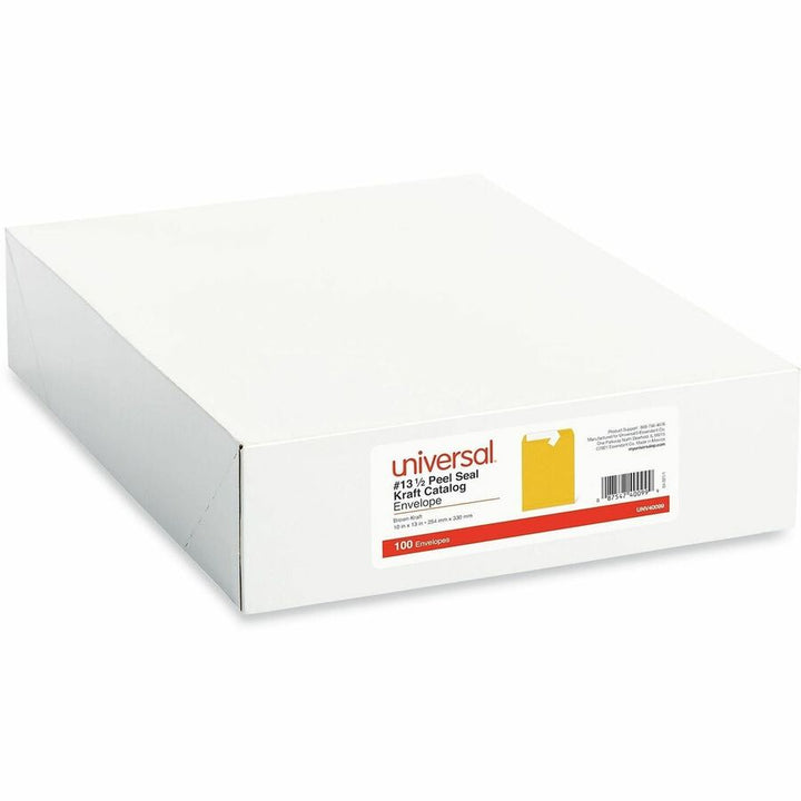 Image of Universal UNV40099 Envelope, Catalog, #13 1/2, 28 lb, Self Adhesive, Natural Kraft, Kraft Paper, 100 / Box