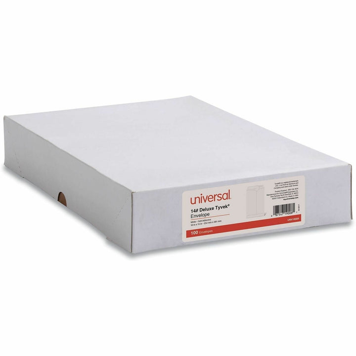 Image of Universal UNV19008 Envelope, Catalog, #15, 14 lb, Self Adhesive, White, Tyvek, 100 / Box