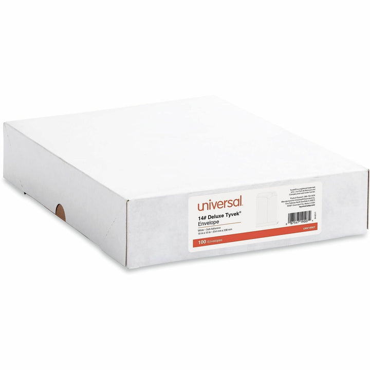 Image of Universal UNV19007 Envelope, Catalog, #13 1/2, 14 lb, Self Adhesive, White, Tyvek, 100 / Box