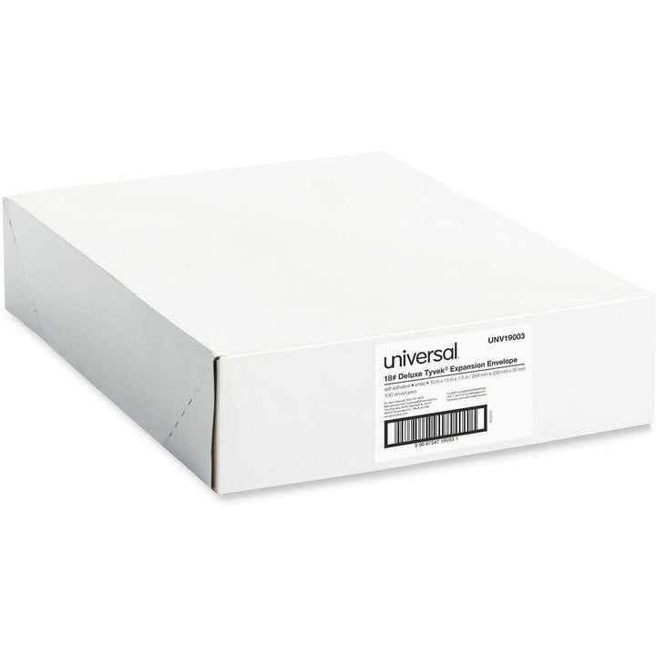 Image of Universal UNV19003 Envelope, Catalog, #13 1/2, 18 lb, Self Adhesive, White, Tyvek, 100 / Carton