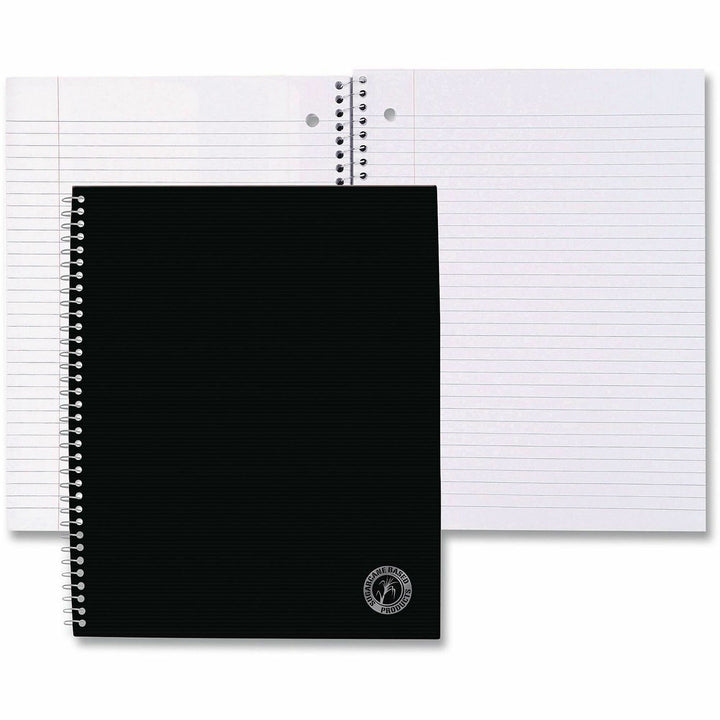 Image of Universal® Deluxe Sugarcane Based Notebooks, 1-Subject, Medium/College Rule, Black Coated-Bagasse Cover, (100) 11 x 8.5 Sheets