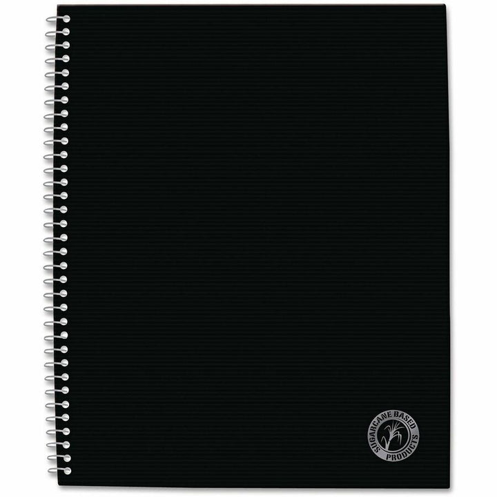 Image of Universal® Deluxe Sugarcane Based Notebooks, 1-Subject, Medium/College Rule, Black Coated-Bagasse Cover, (100) 11 x 8.5 Sheets