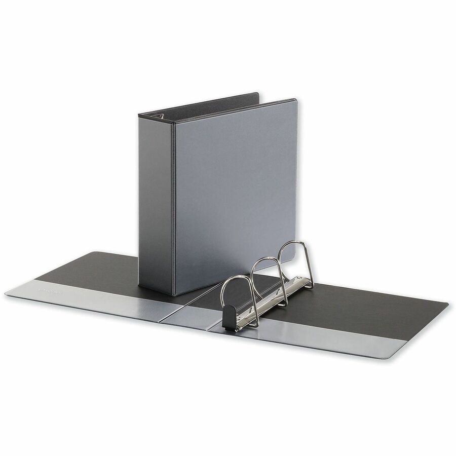 Image of Universal UNV30751 Deluxe Easy-to-Open D-Ring View Binder, 3 Rings, 3" Capacity, 11 x 8.5, Black