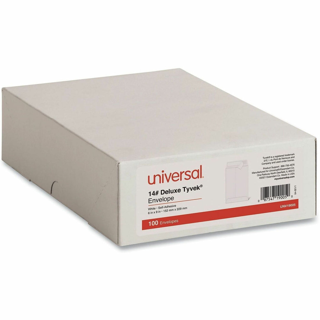 Image of Universal UNV19005 Envelope, Catalog, #1, 14 lb, Self Adhesive, White, Tyvek, 100 / Box