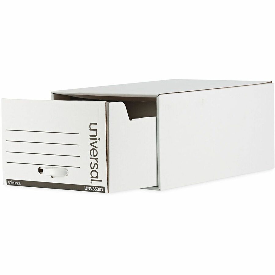 Image of Universal® Heavy-Duty Storage Drawers, Legal Files, 17.25" X 25.5" X 11.5", White, 6/carton